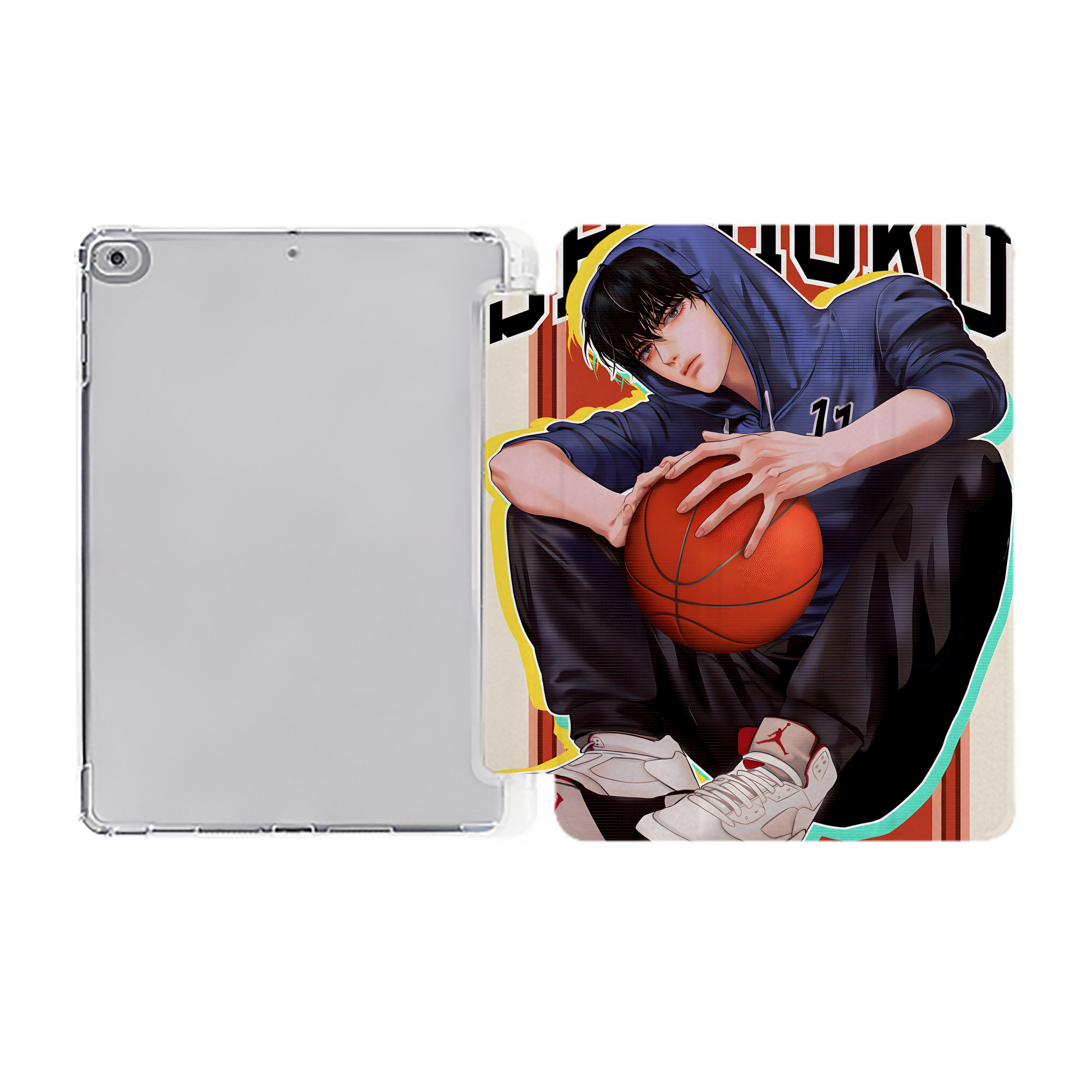 （画像用） SLAM DUNK／スラムダンク IPad ケース ペン収納付き 三つ折りスタンド PUレザー×シリコン 対応機種9.5/10.5/10.9インチ